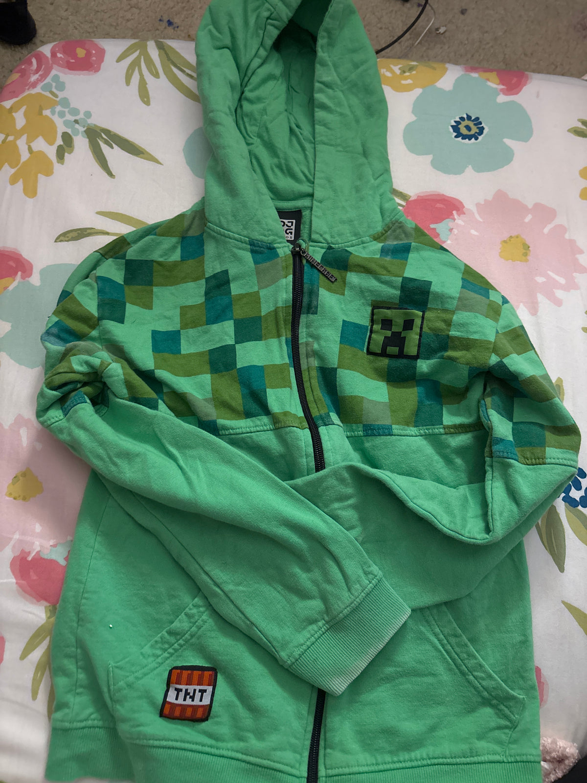 Minecraft hoodie. Some piling and fading - size Youth - 12 (L)
