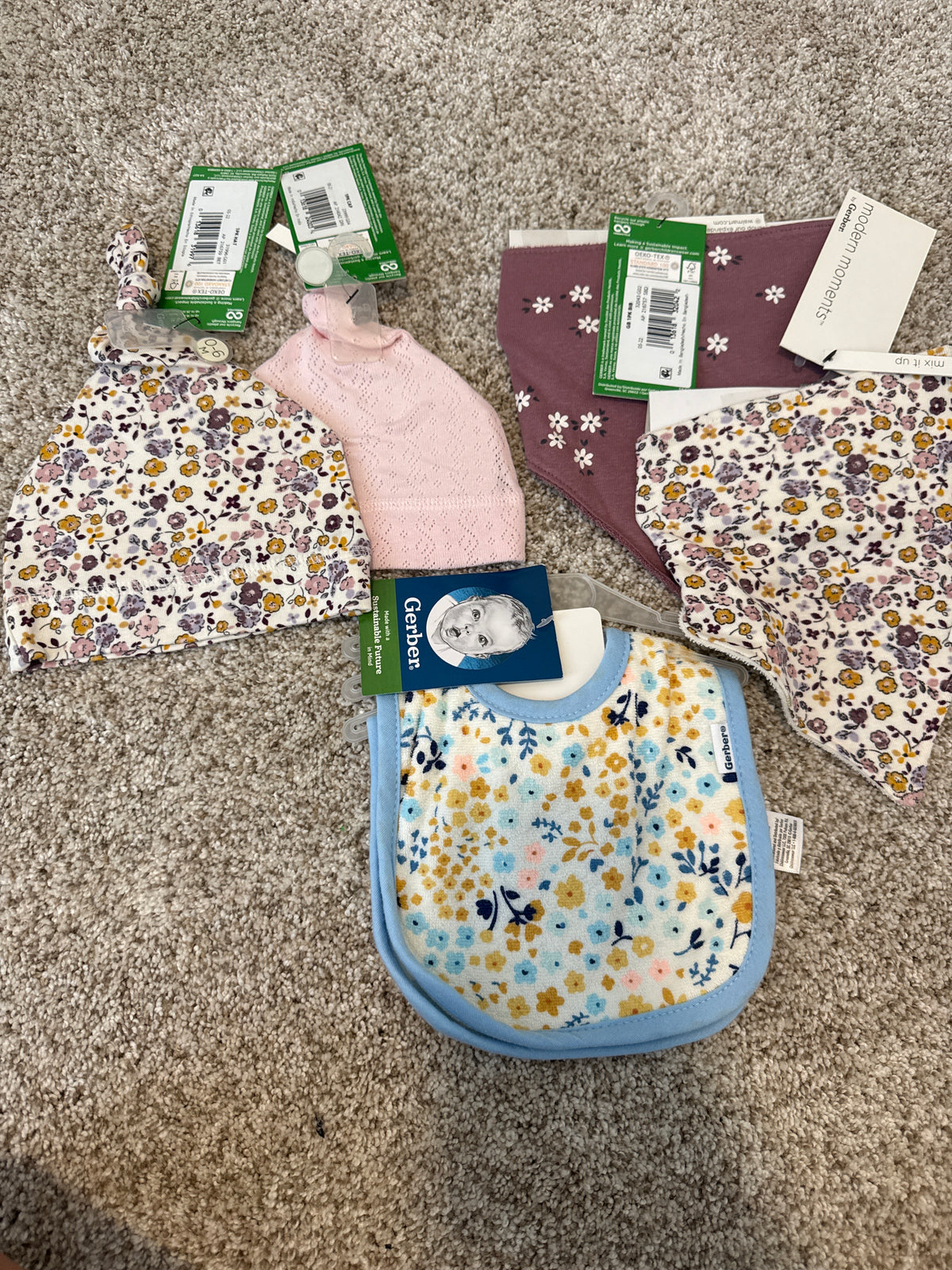 Bibs & hats NWT