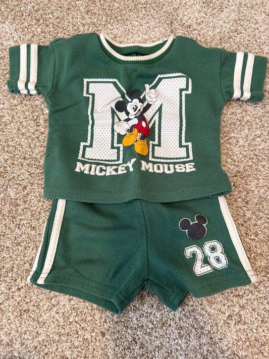 summer outfit GUC Disney Mickey mouse - size Month - 3-6 / 6M