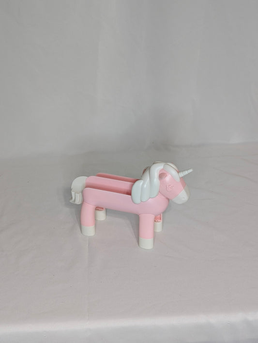 EUC pink & white Unicorn taco holder for 2 tacos