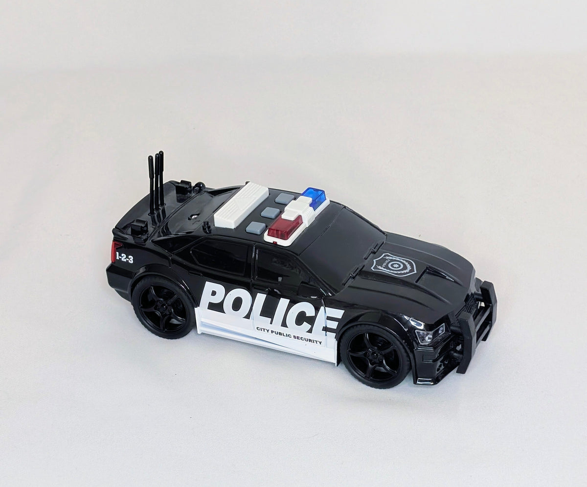 EUC police friction car, 8, 3 sounds, lights up,