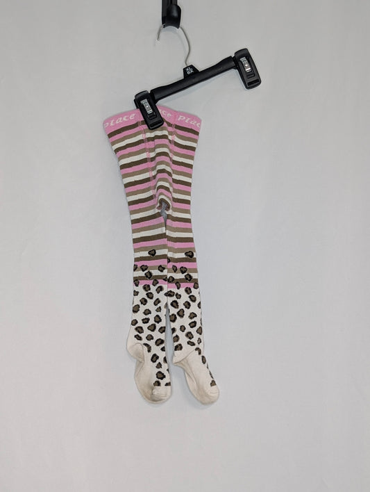 VGUC CP heavy cotton/ spandex tights, cream/ - size Month - 18-24 / 24M