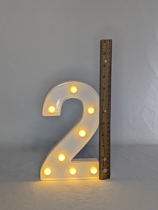 EUC plastic #2 marquee light, 8.5tall, battery