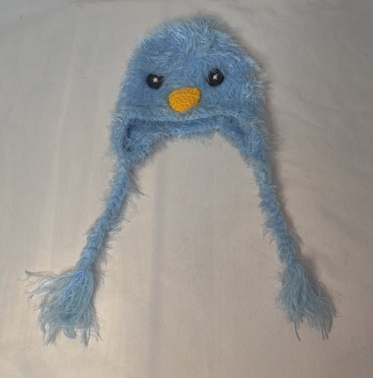 EUC infant hat, bluebird super soft acrylic yarn - size Month - 0-6