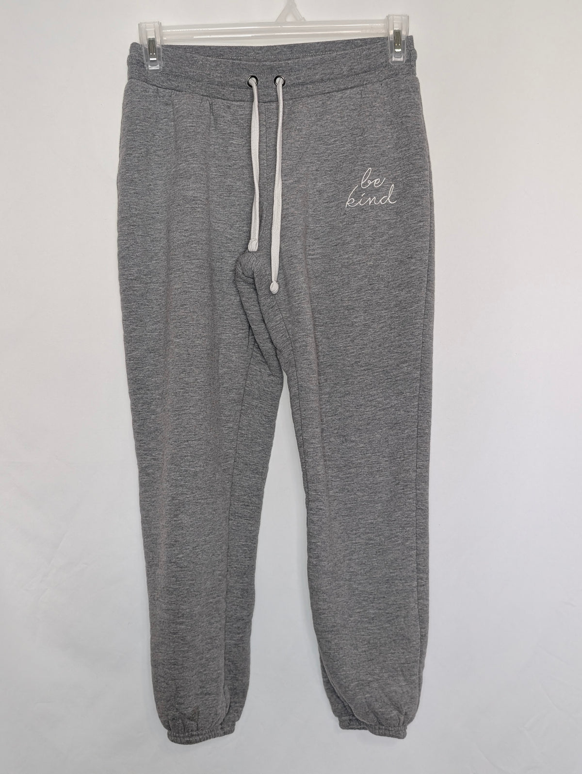 EUC be kind grey sweat pant joggers full sherpa - size Junior - S (3/5)
