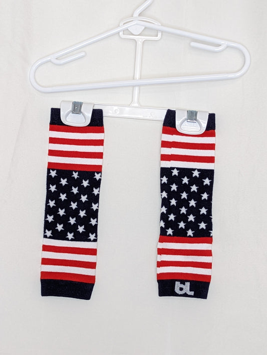 EUC legwarmers, stars & stripes, Fits 6M-3T