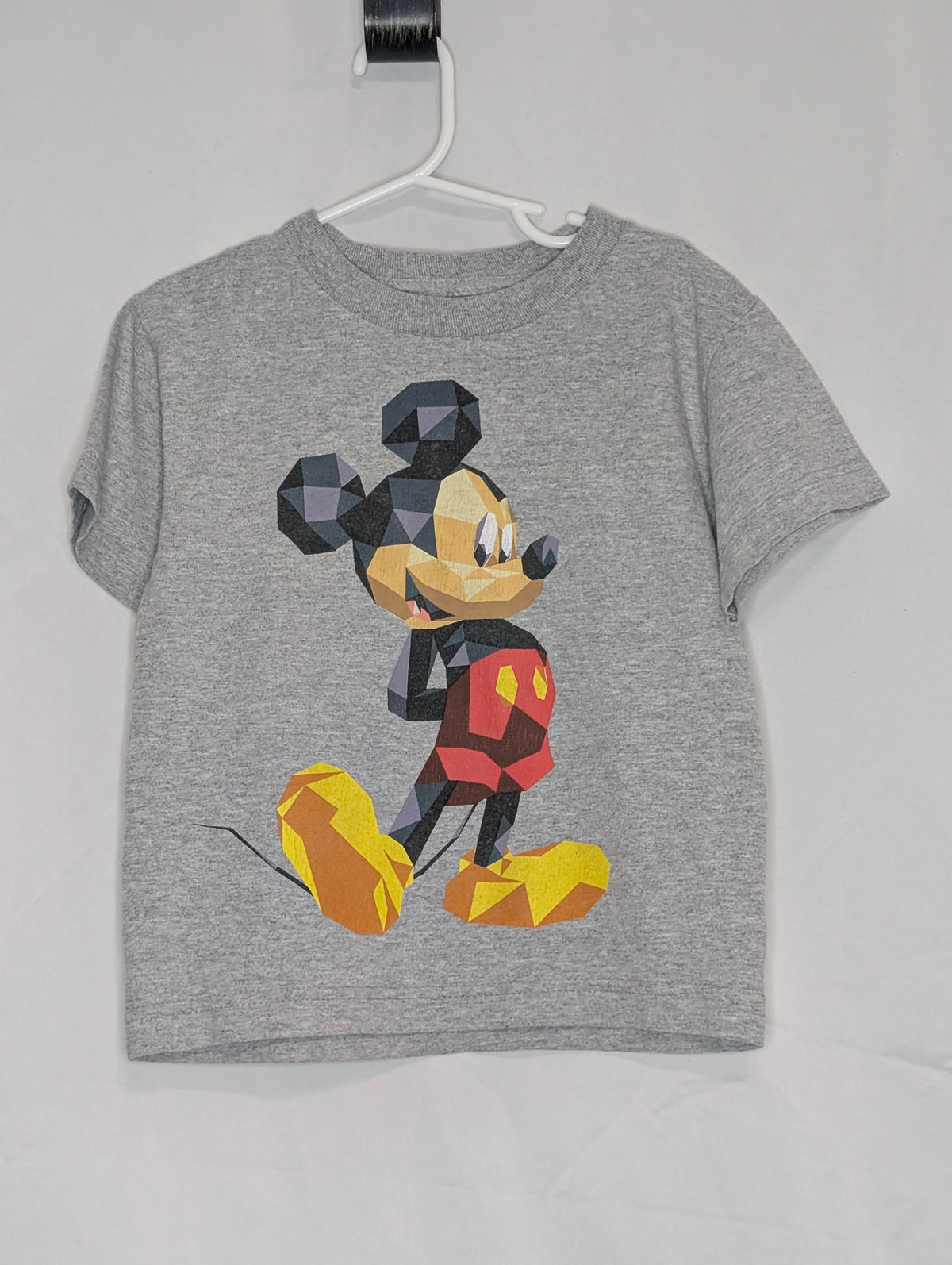 GUC s/s Mickey tee, lt grey, geometic shaped - size Youth - 5 (XS)