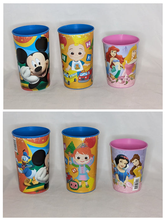 GUC tumbler cups, Mickey Cocomelon, Princesses