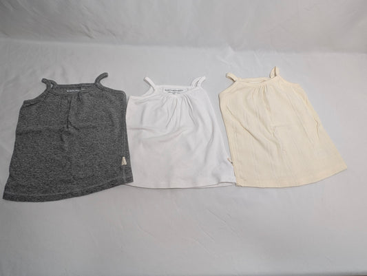 EUC Burts Bees set of 3 camisole undershirts, - size Toddler - 3T