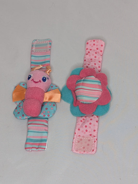 EUC set of 2 velcro wrist rattles/crinklers,