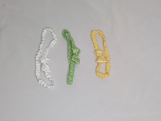 VGUC skinny elastic ribbon headbands w/ bows - size Month - 0-12
