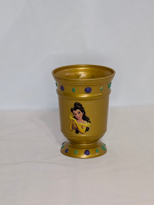 VGUC Disney Parks gold plastic chalice, Belle