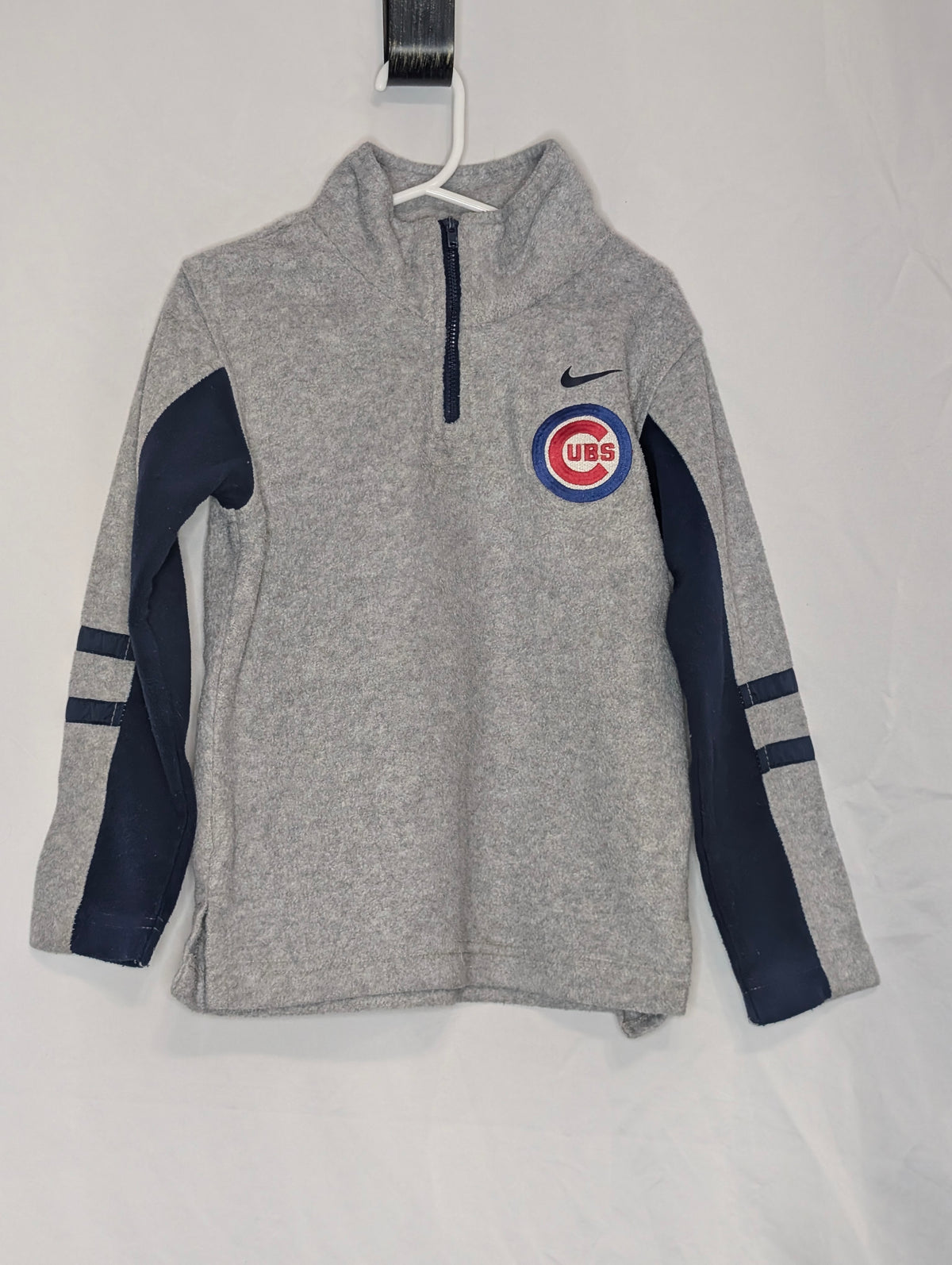 GUC Nike l/s quarter zip fleece, Cubs embroidered - size Youth - 5 (XS)