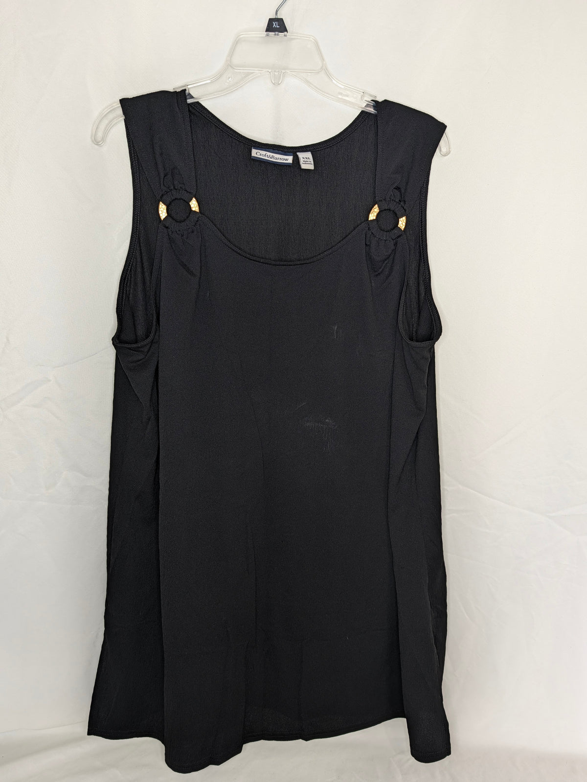 EUC C&B black gauze swim cover up dress, tank - size Women - 1X (16/18W)