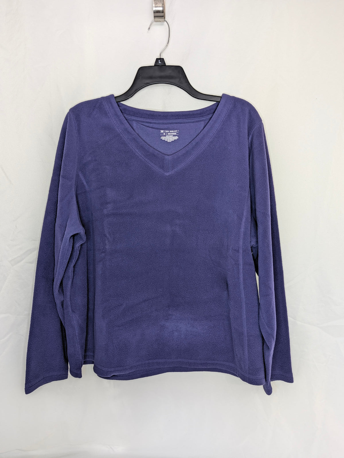 VGC TekGear microfleece v-neck l/s sweatshirt - size Women - 1X (16/18W)