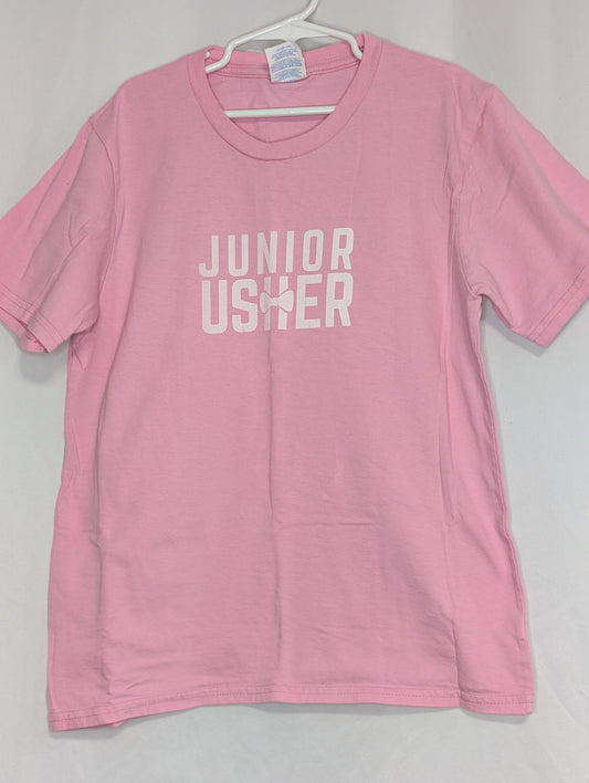 EUC light pink t-shirt 100% cotton, s/s, - size Youth - 8 (M)