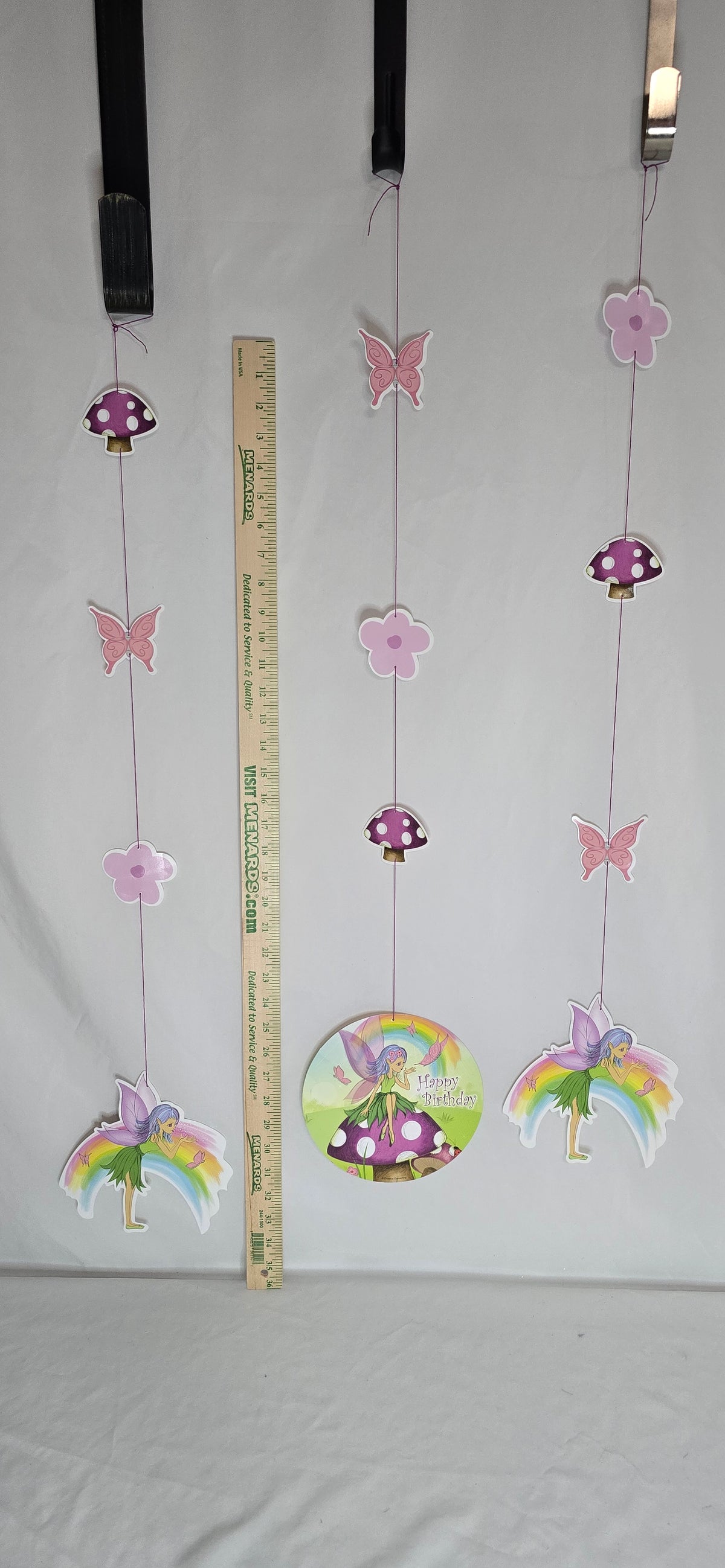 EUC Garden fairy garland set of 3, hang vertical,