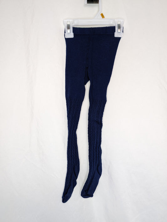 EUC OshKosh 2T-4T blue cable knit tights