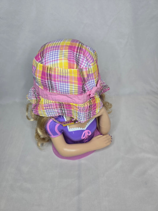 GUC 100% Cotto bucket hat, sized 2-3T, pink &