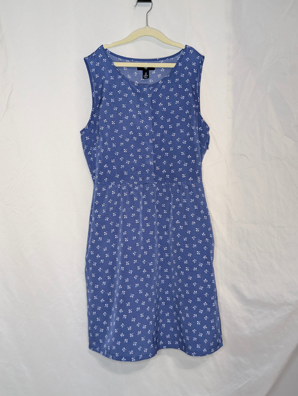 EUC Gap dress size 0, blue w/white floral, zip - size Women - XS (0/2)