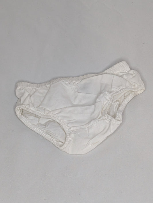 VGUC Carter diaper cover white cotton, elastic - size Month - 0-6