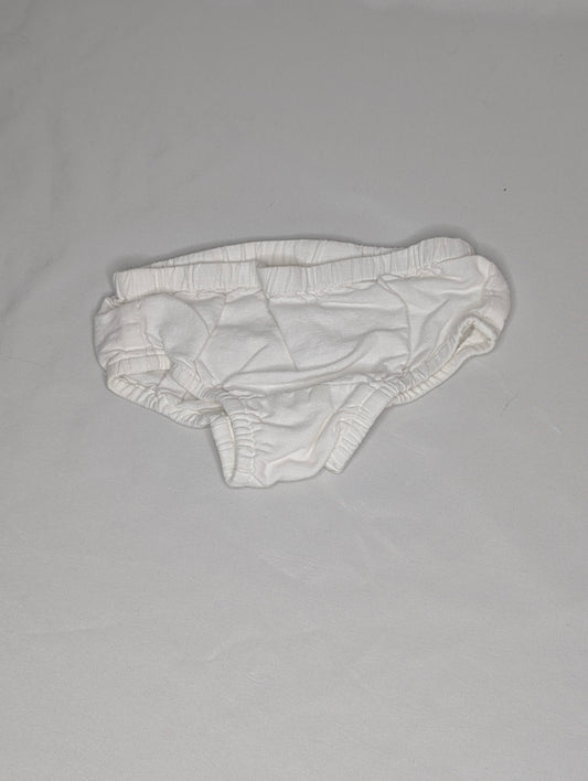 EUC White cotton diaper cover, NB-0-3 mos. - size Month - 0-3 / 3M