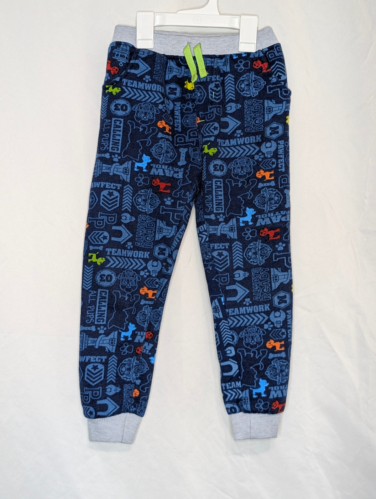 GUC Paw Patrol fleece joggers, elastic waist, - size Youth - 5 (XS)