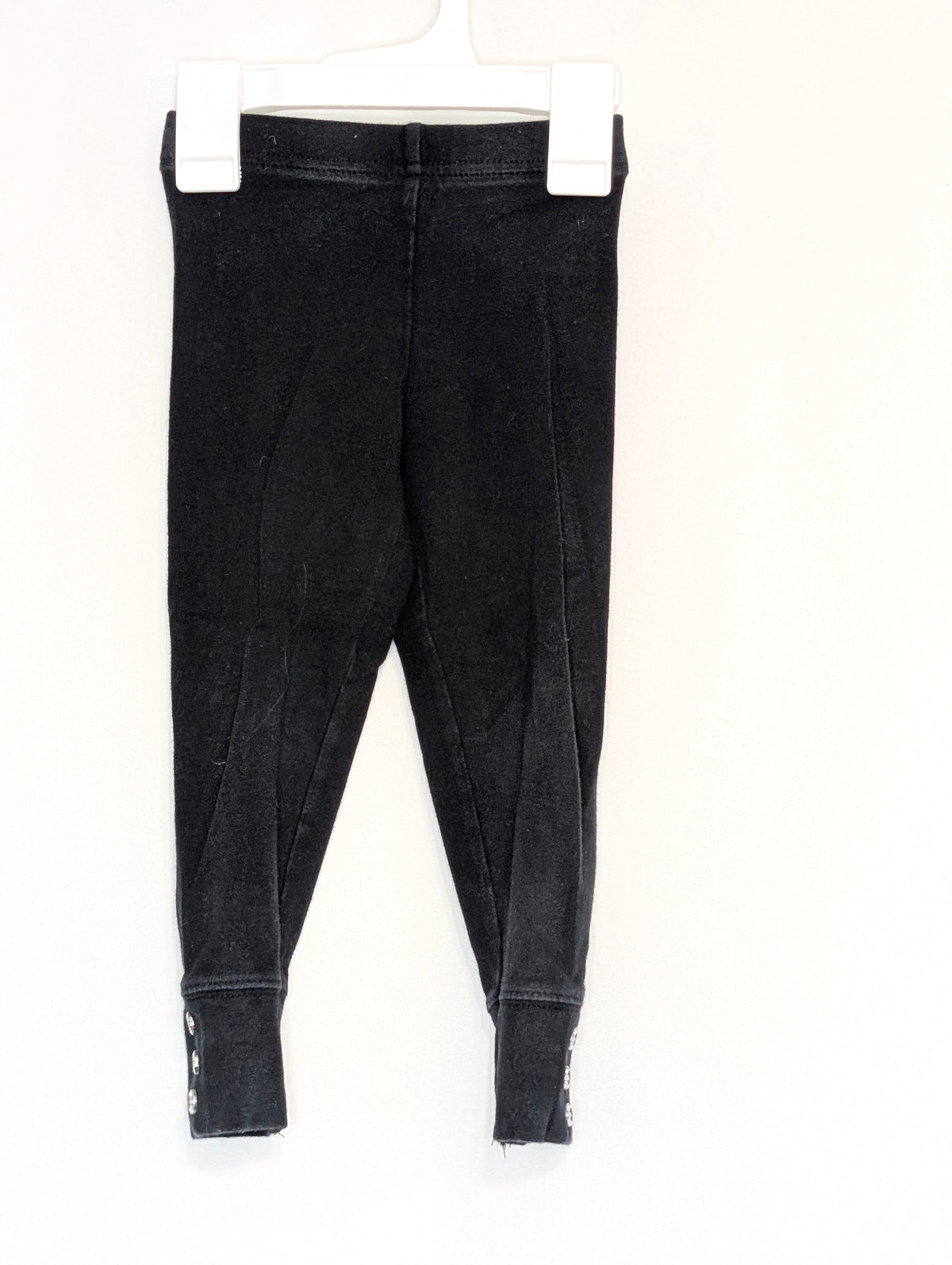 EUC Carter black cotton leggings, 3 buttons at - size Toddler - 2T