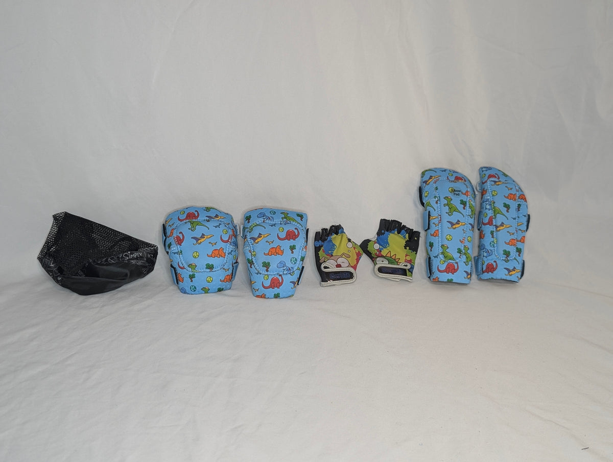 EUC Knee & elbow pads + bike gloves,for 2-8 yrs,