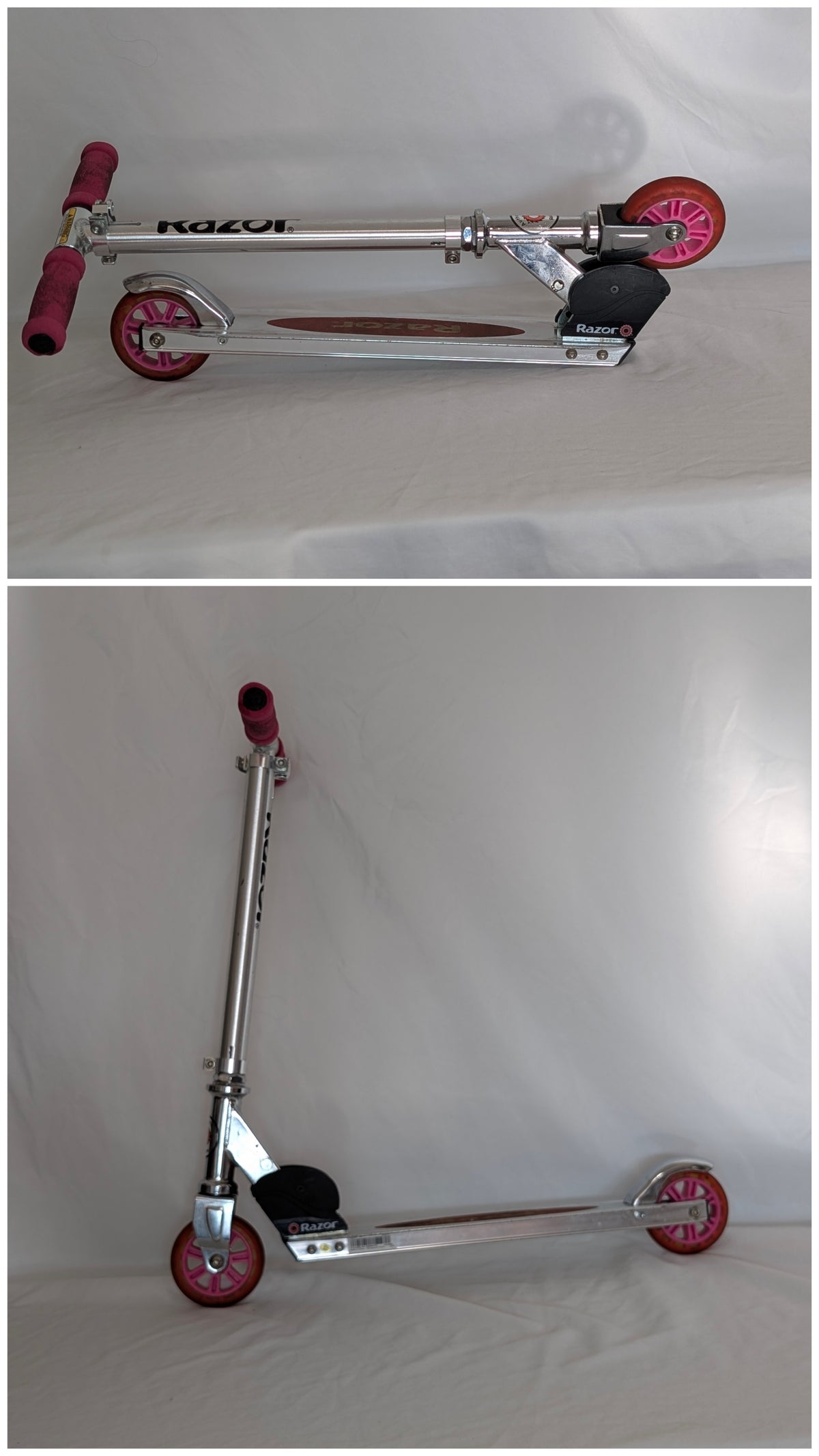 VGC Razor kick scooter, pink, adj. handles &