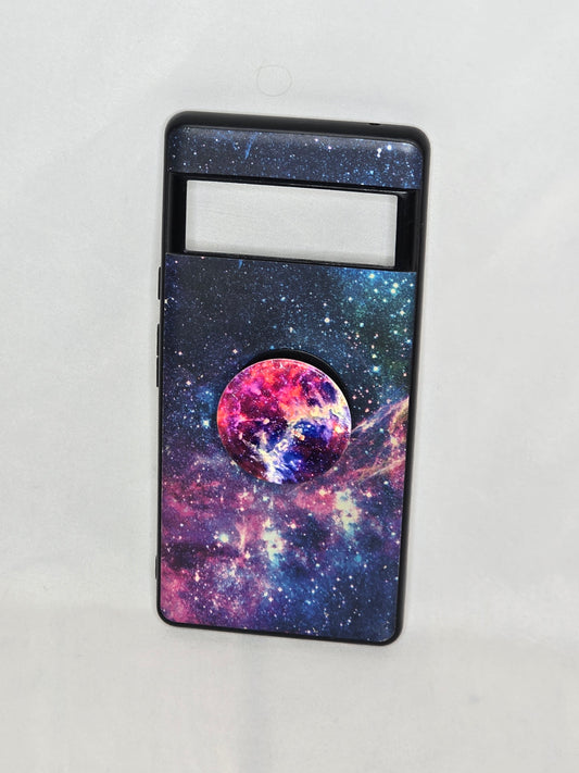 EUC Pixel 6 Pro phone case & popsocket, galaxy