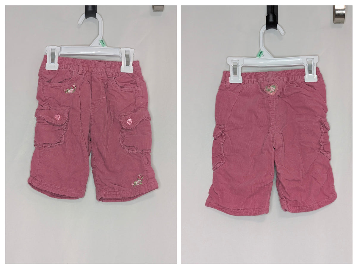 GUC CP pink corduroy cargo pants, lined with - size Month - 3-6 / 6M