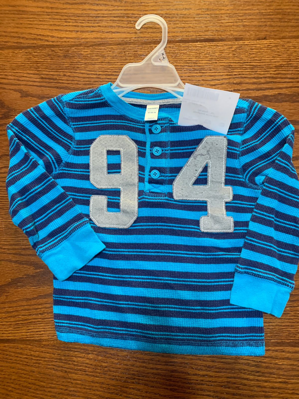 Aqua/Navy stripe shirt Old Navy - 94 - size Toddler - 4T