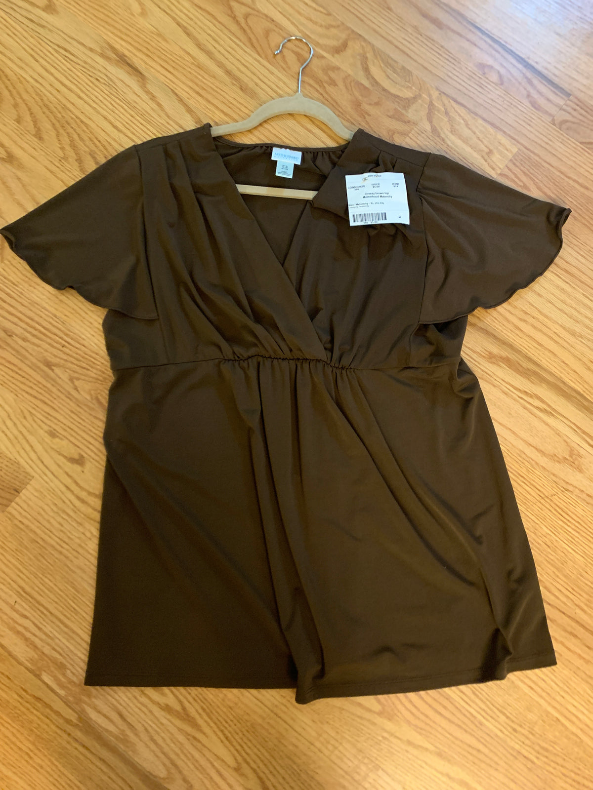 Dressy brown top Motherhood Maternity - size Women - XL (16/18)