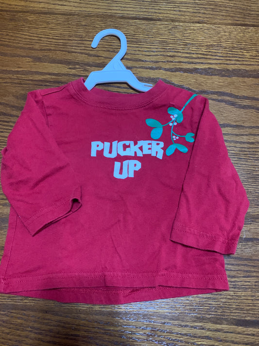Red Pucker Up shirt *Crazy 8 - size Month - 6-9 / 9M