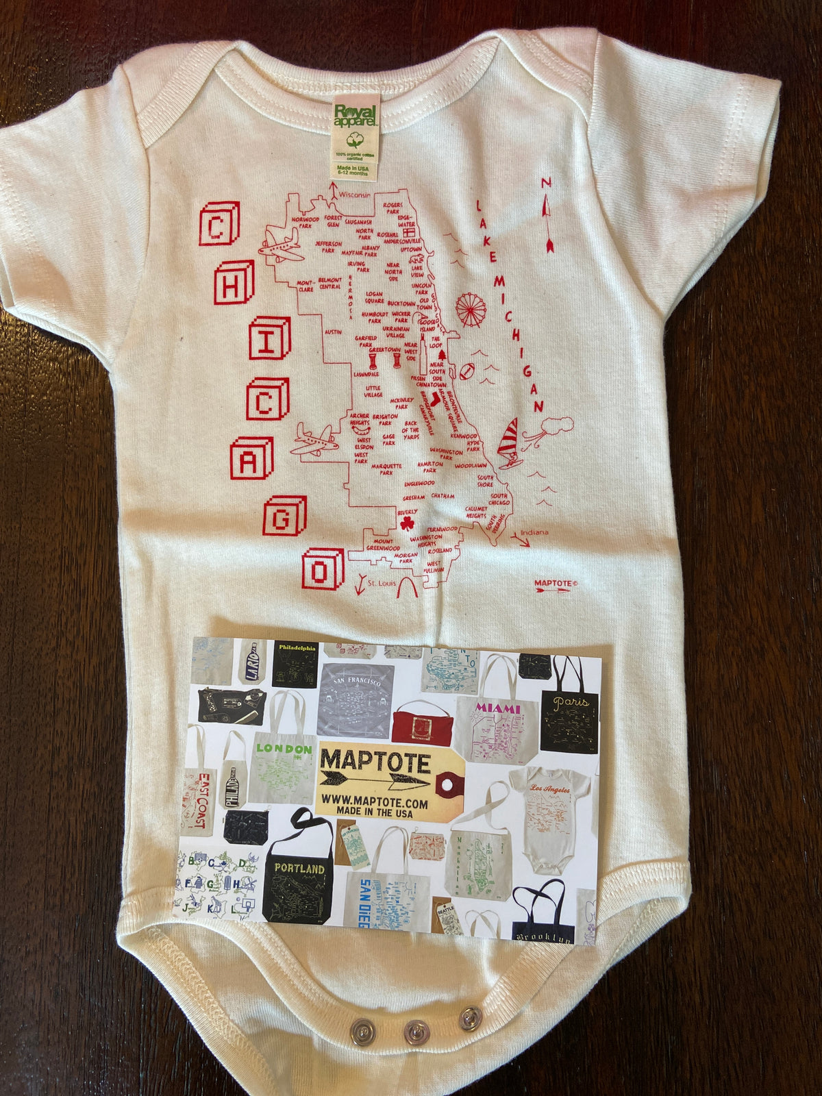 Chicago Onesie brand new *maptote boutique - size Month - 0-12