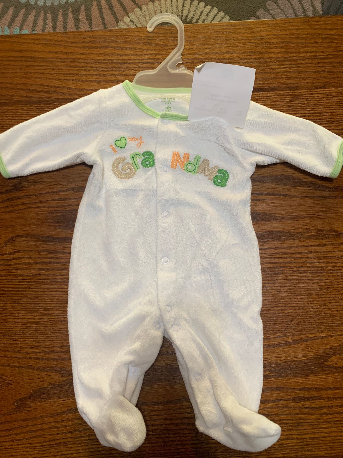 I Love Grandma sleeper Carter's - white - size Month - Newborn