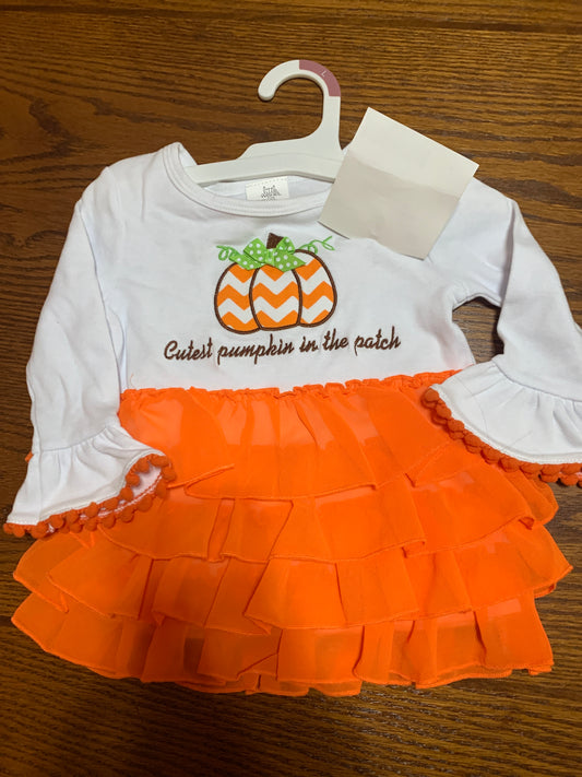Cutest Pumpkin dress Little Wishes - NWT - size Month - 6-12