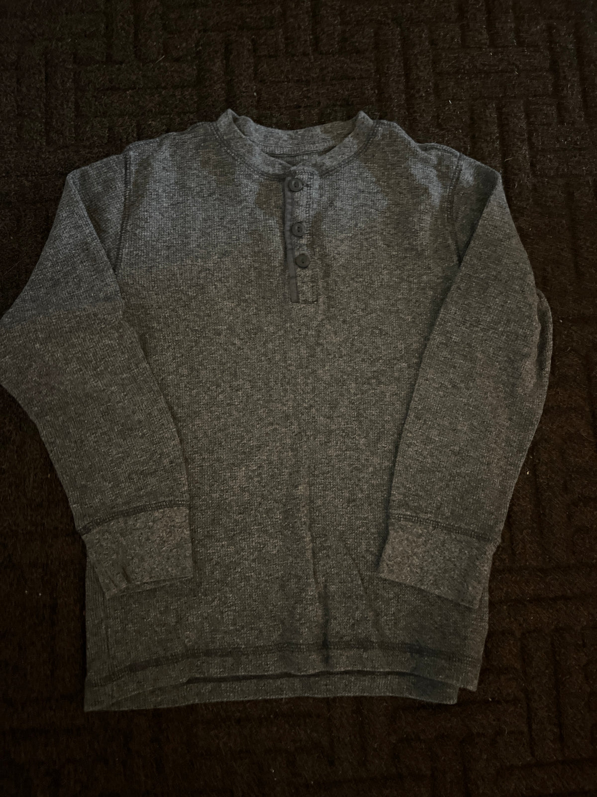 Grey waffle 3-button Simply Styled - size Youth - 8 (M)