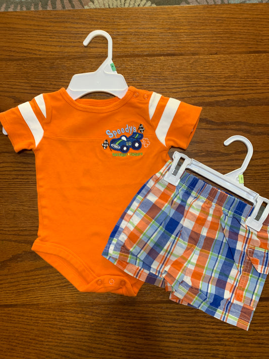 Orange onesie/shorts *Garanimals - Speedy's - size Month - 9-12 / 12M
