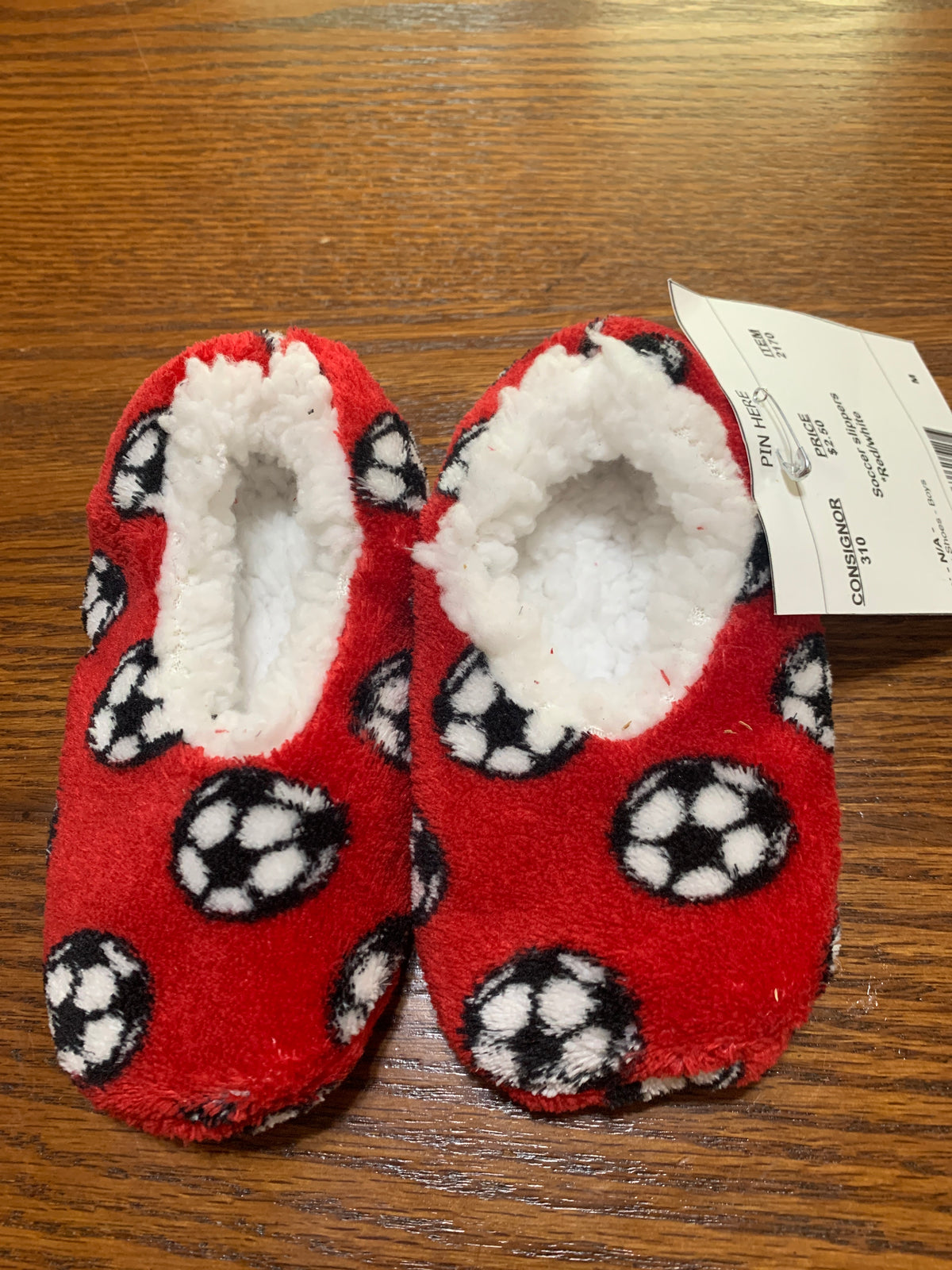 Soccer slippers *Red/white - size Shoes - Toddler 5