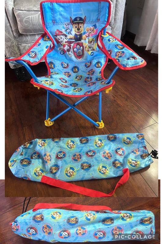 Toddler lawn chair GUC Paw Patrol collapses