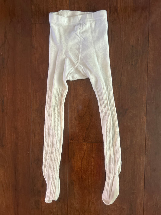 Knit tights GUC Off white 4/5T