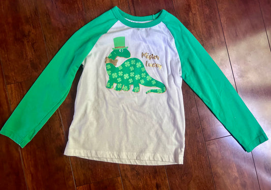 St. Patrick's Day LS VGUC dinosaur - size Toddler - 5T