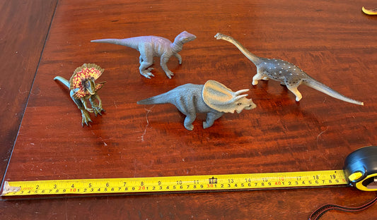 DINOSAUR FIGURES HARD PLASTIC 5-7INCH EUC