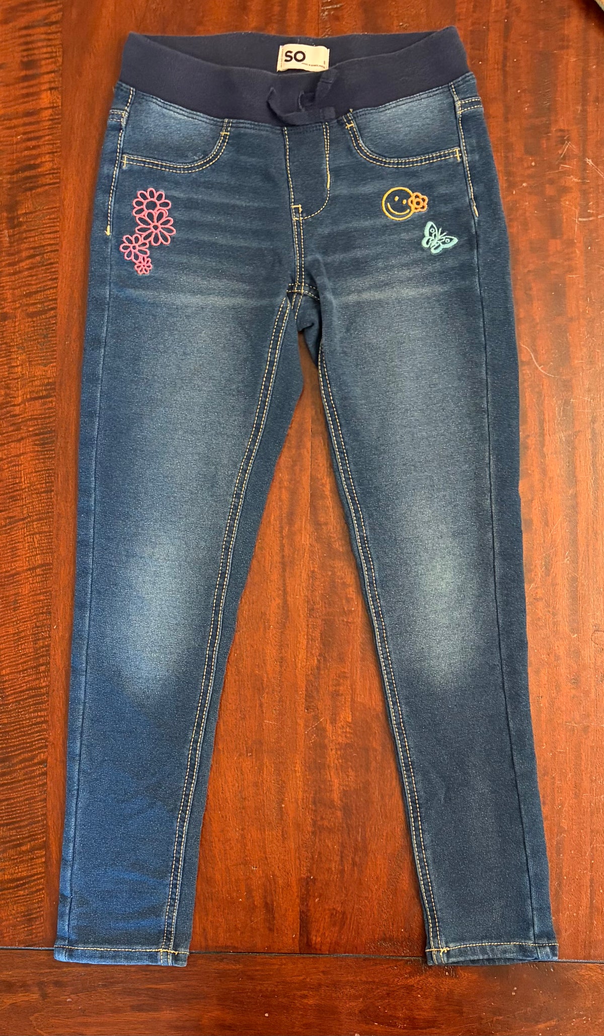 SO BLUE PUL ON JEGGING GUC COTTON LIGHT - size Youth - 8 (M)