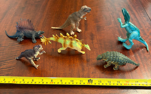 DINOSAUR FIGURES HARD PLASTIC 5-7INCH