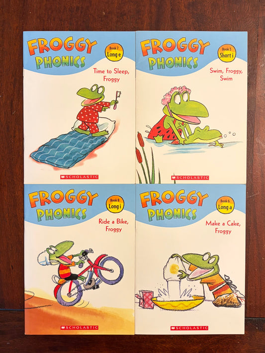 FROGGY PHONICS SCHOLASTIC 4 BOOKS