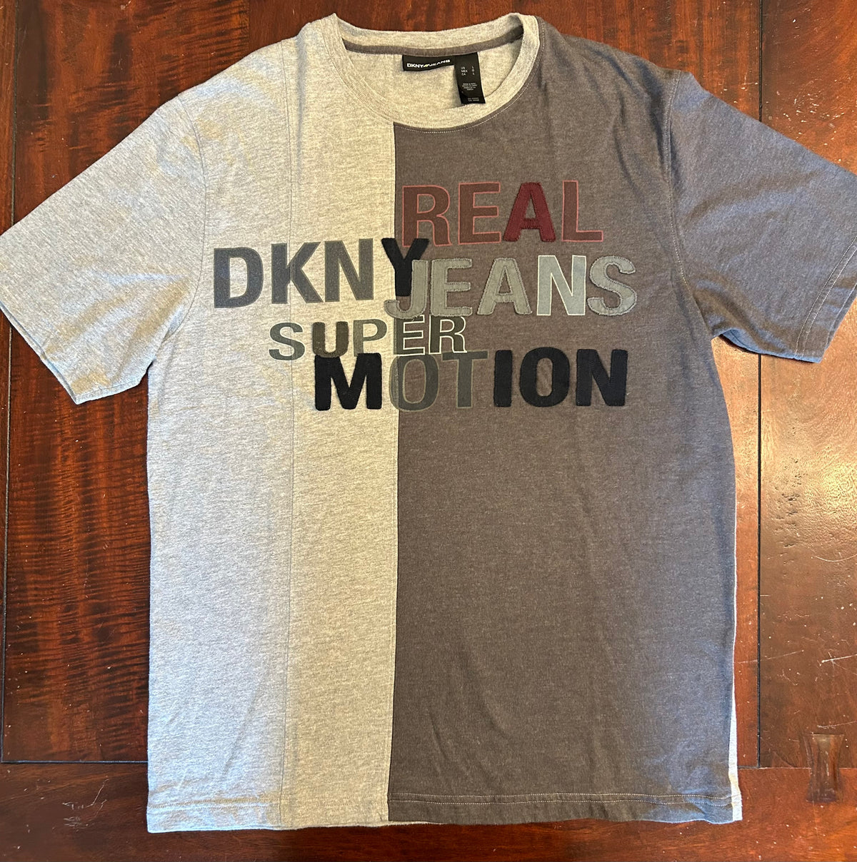 DKNY COTTON GREY SHIRT VGUC - size Youth - 12 (L)