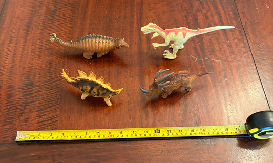 DINOSAUR FIGURES HARD PLASTIC 6-8 INCHES